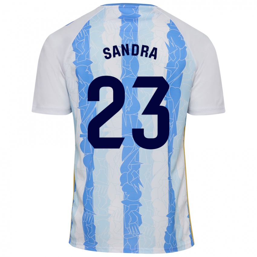 Niño Camiseta Sandra #23 Blanco Azul 1ª Equipación 2024/25 La Camisa Perú