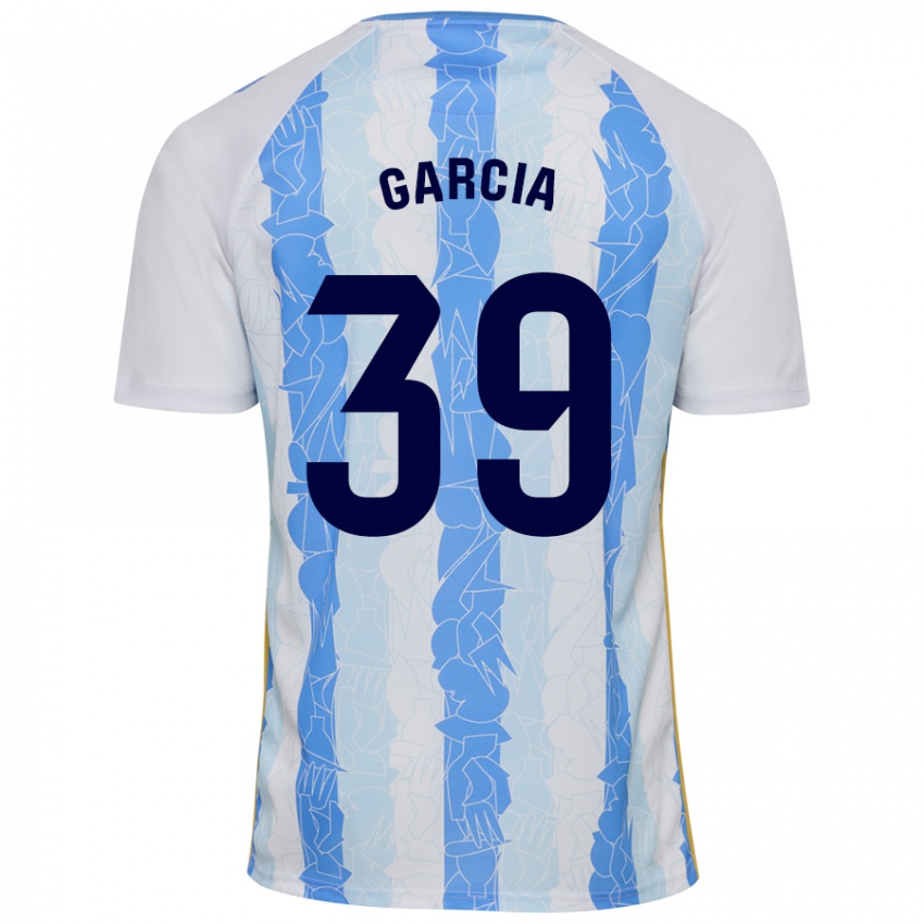 Niño Camiseta Claudia García #39 Blanco Azul 1ª Equipación 2024/25 La Camisa Perú