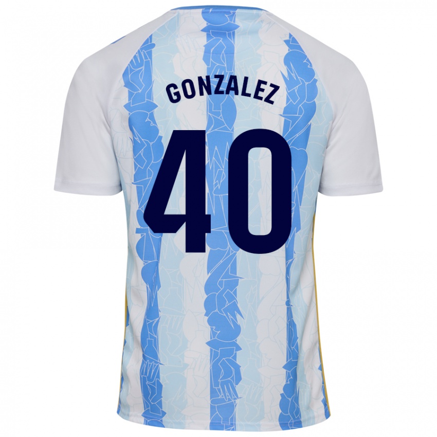 Niño Camiseta Carol González #40 Blanco Azul 1ª Equipación 2024/25 La Camisa Perú