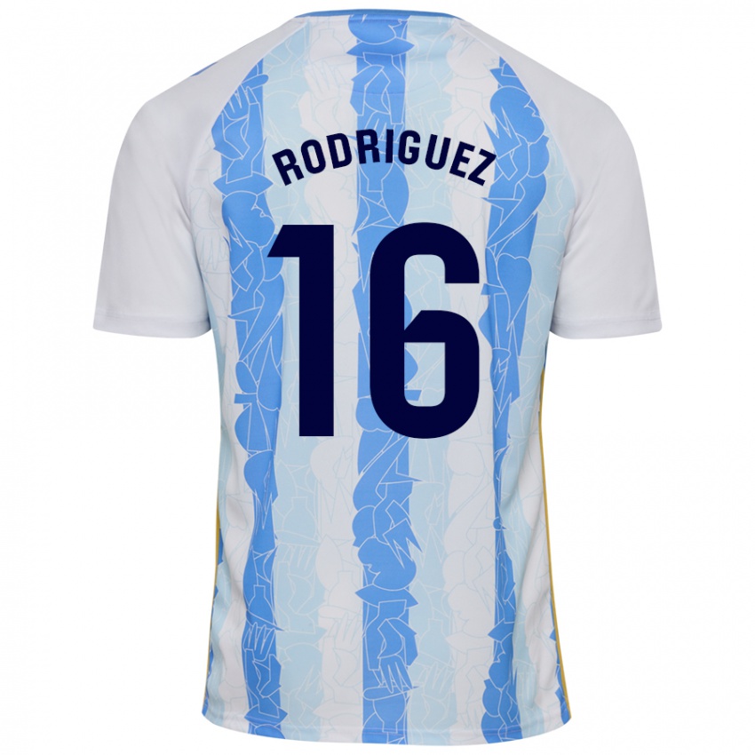 Niño Camiseta Genaro Rodríguez #16 Blanco Azul 1ª Equipación 2024/25 La Camisa Perú