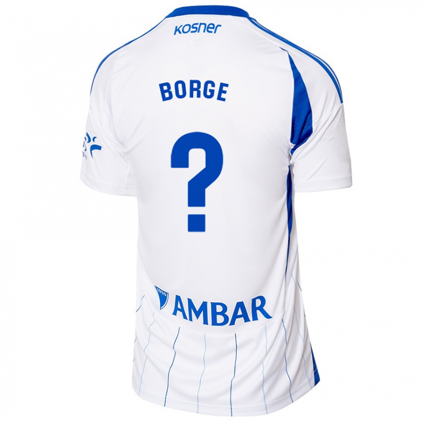 Niño Camiseta Andrés Borge #0 Rojo Blanco 1ª Equipación 2024/25 La Camisa Perú