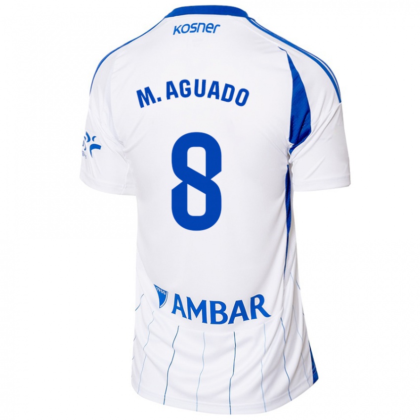 Niño Camiseta Marc Aguado #8 Rojo Blanco 1ª Equipación 2024/25 La Camisa Perú