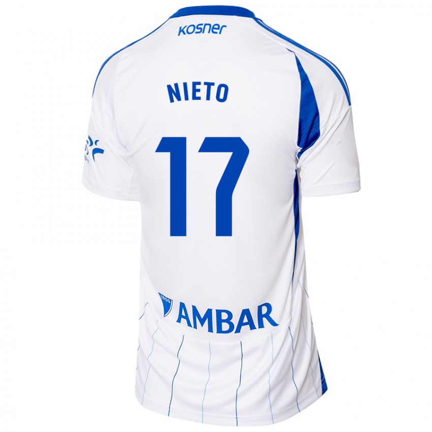 Niño Camiseta Carlos Nieto #17 Rojo Blanco 1ª Equipación 2024/25 La Camisa Perú