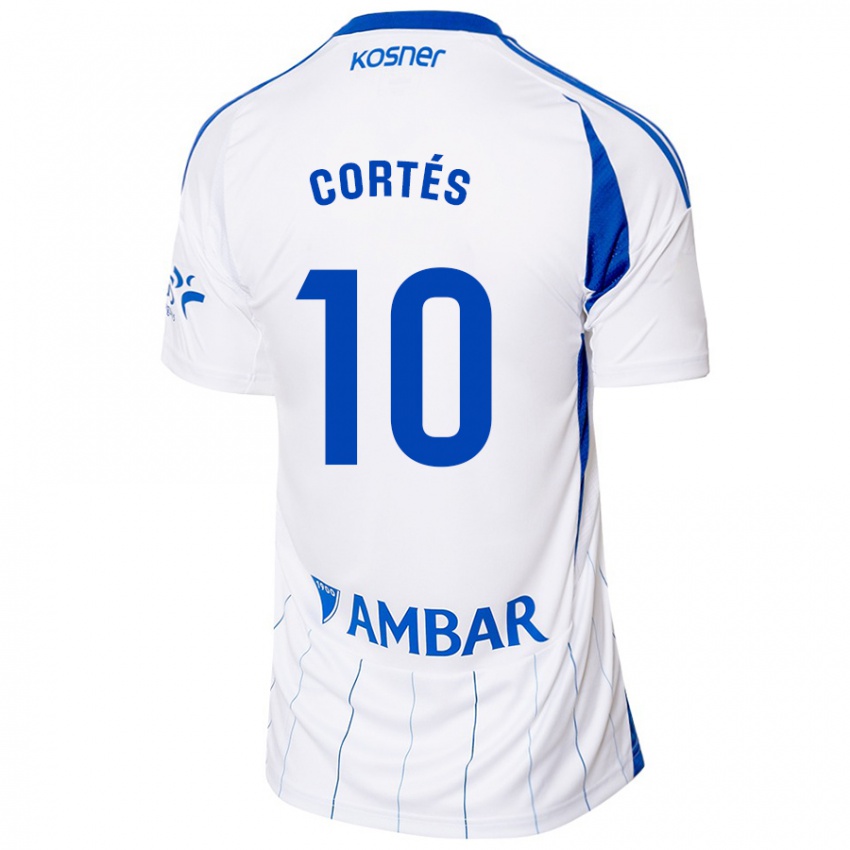 Niño Camiseta Pablo Cortés #10 Rojo Blanco 1ª Equipación 2024/25 La Camisa Perú