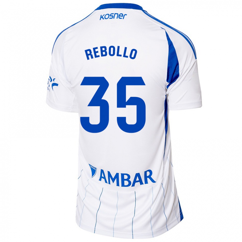 Niño Camiseta Dani Rebollo #35 Rojo Blanco 1ª Equipación 2024/25 La Camisa Perú