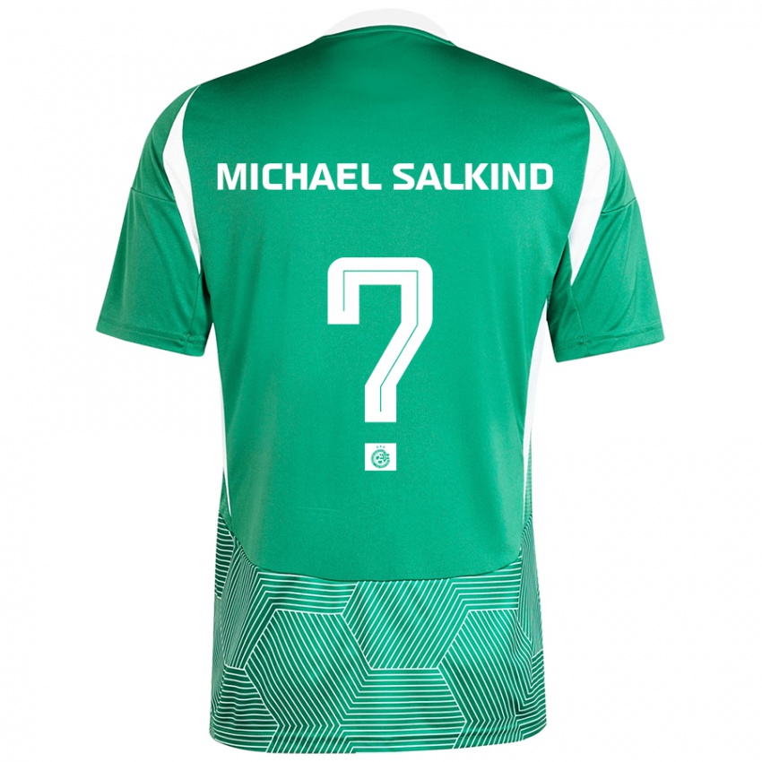 Niño Camiseta Liav Michael Salkind #0 Verde Blanco 1ª Equipación 2024/25 La Camisa Perú