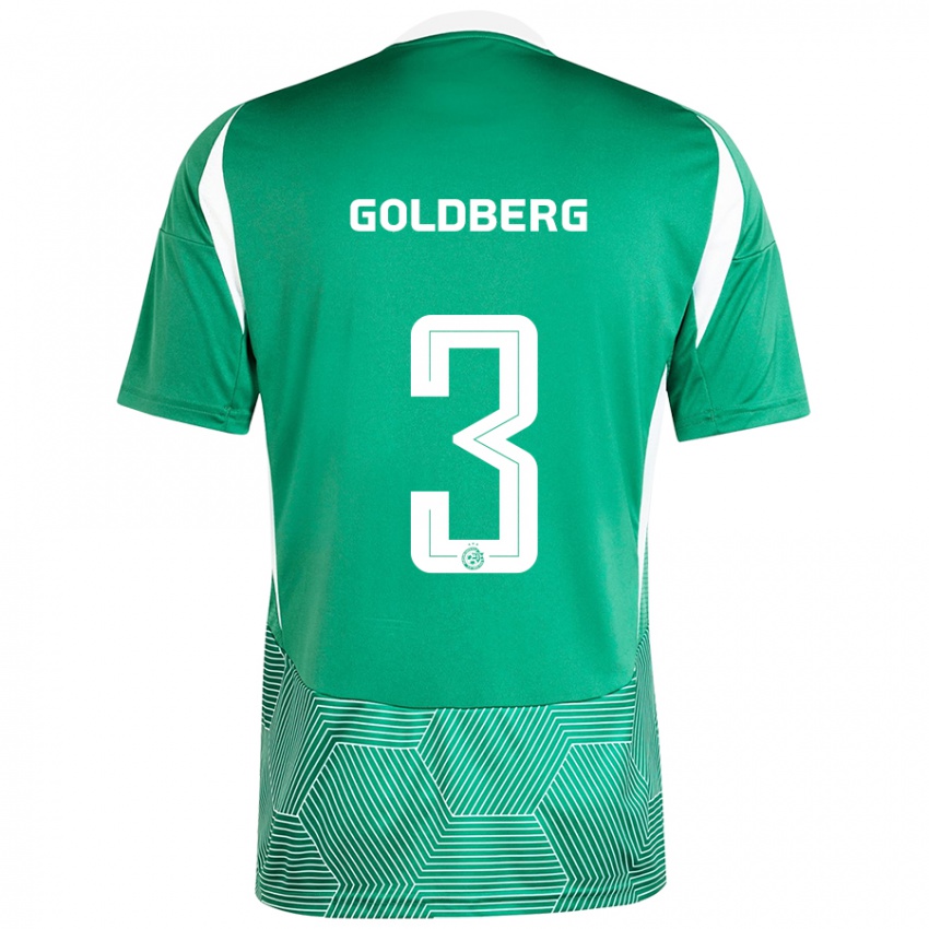 Niño Camiseta Shon Goldberg #3 Verde Blanco 1ª Equipación 2024/25 La Camisa Perú