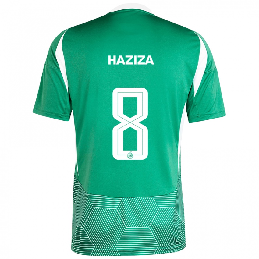 Niño Camiseta Dolev Haziza #8 Verde Blanco 1ª Equipación 2024/25 La Camisa Perú