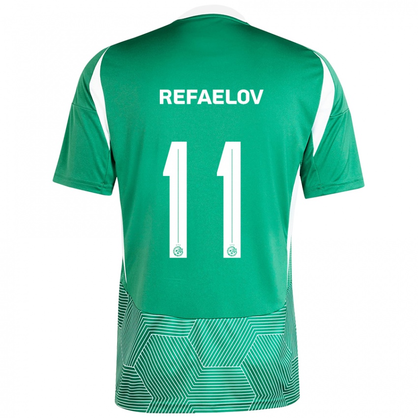 Niño Camiseta Lior Refaelov #11 Verde Blanco 1ª Equipación 2024/25 La Camisa Perú