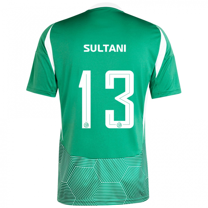 Niño Camiseta Tomás Sultani #13 Verde Blanco 1ª Equipación 2024/25 La Camisa Perú