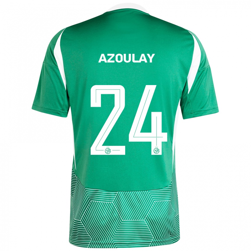 Niño Camiseta Ethane Azoulay #24 Verde Blanco 1ª Equipación 2024/25 La Camisa Perú