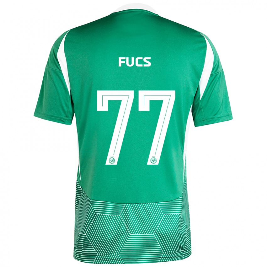 Niño Camiseta Roee Fucs #77 Verde Blanco 1ª Equipación 2024/25 La Camisa Perú