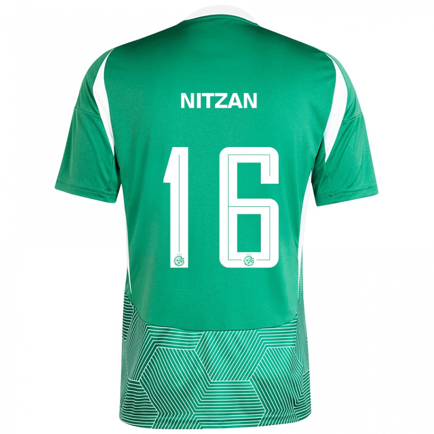 Niño Camiseta Itamar Nitzan #16 Verde Blanco 1ª Equipación 2024/25 La Camisa Perú