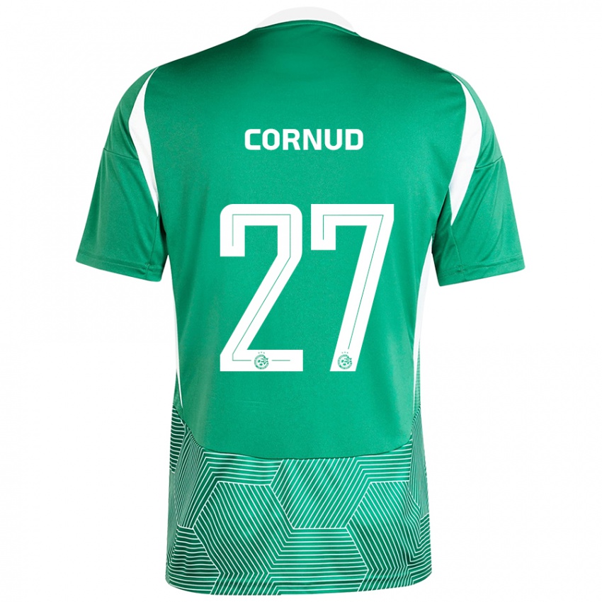 Niño Camiseta Pierre Cornud #27 Verde Blanco 1ª Equipación 2024/25 La Camisa Perú