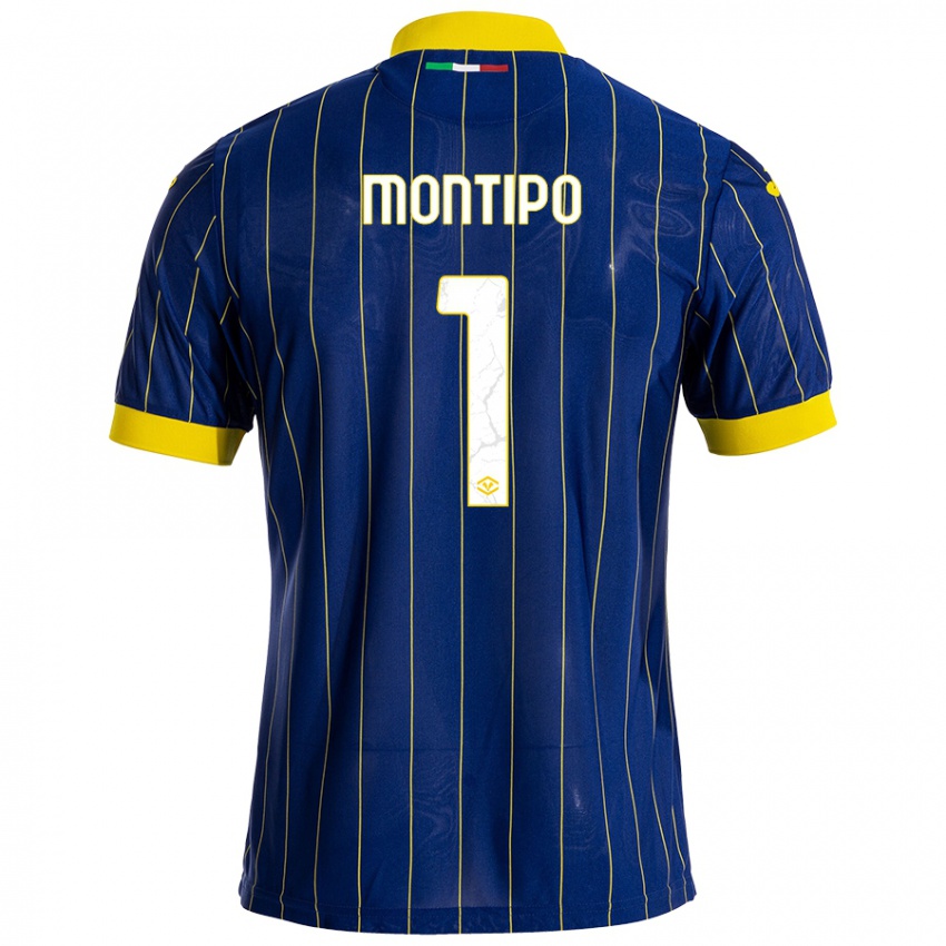 Niño Camiseta Lorenzo Montipò #1 Azul Amarillo 1ª Equipación 2024/25 La Camisa Perú