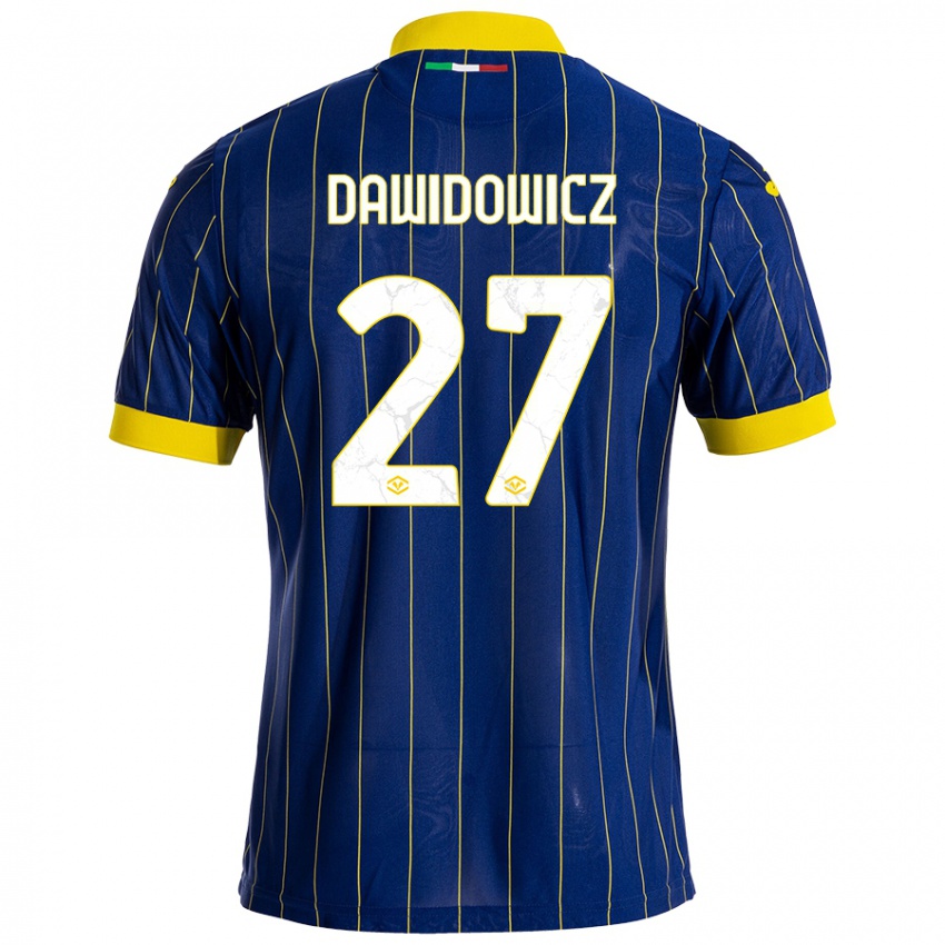 Niño Camiseta Pawel Dawidowicz #27 Azul Amarillo 1ª Equipación 2024/25 La Camisa Perú