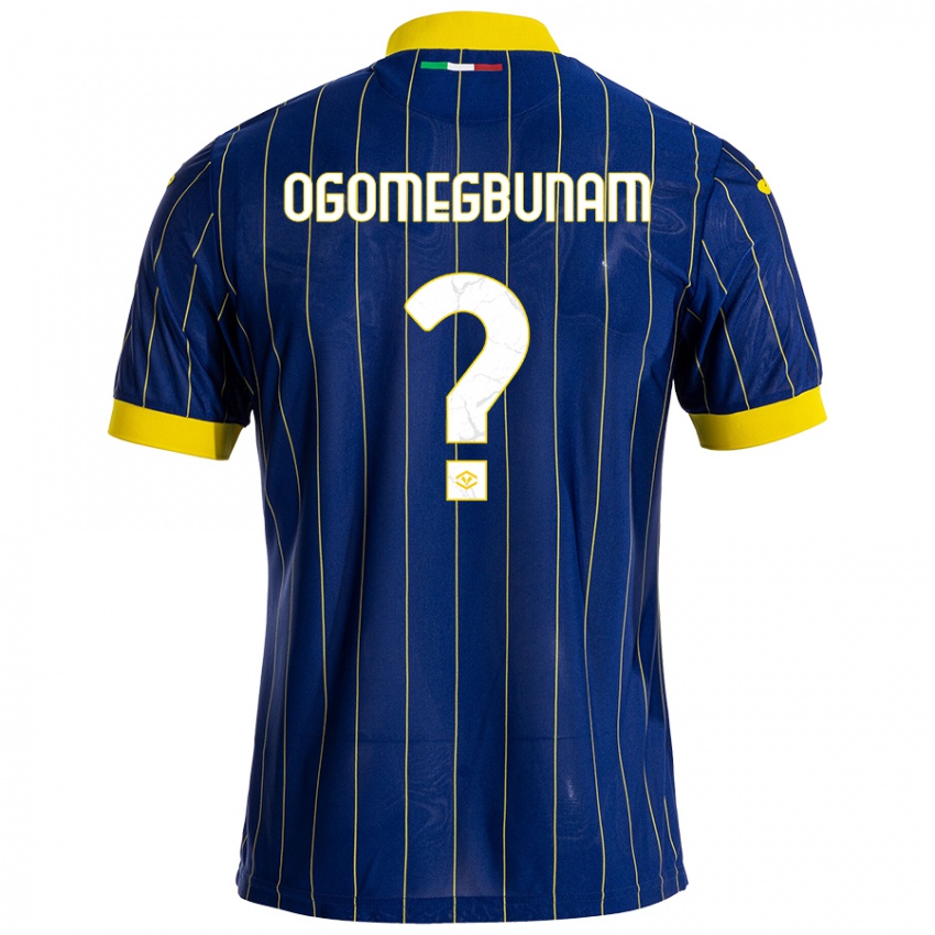 Niño Camiseta Izu Ogomegbunam #0 Azul Amarillo 1ª Equipación 2024/25 La Camisa Perú