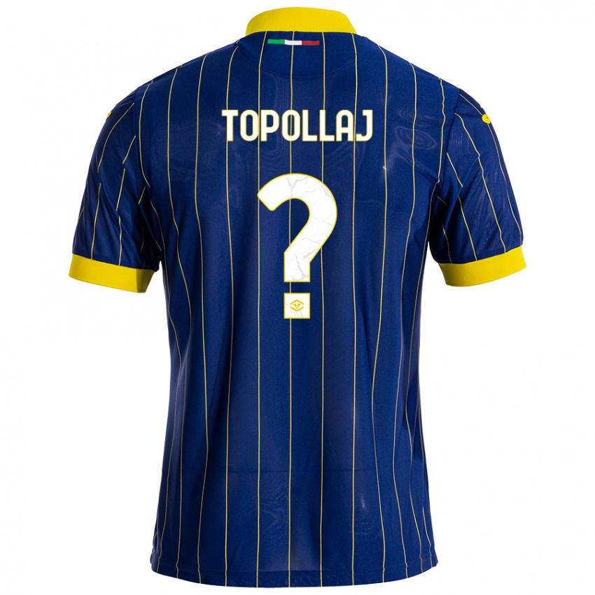 Niño Camiseta Mark Topollaj #0 Azul Amarillo 1ª Equipación 2024/25 La Camisa Perú