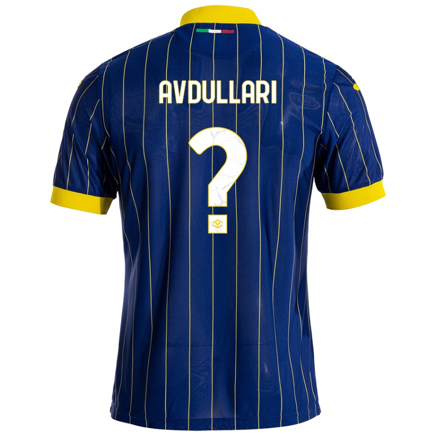 Niño Camiseta Davide Avdullari #0 Azul Amarillo 1ª Equipación 2024/25 La Camisa Perú