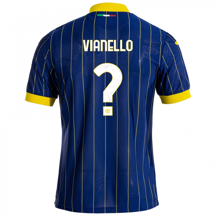 Niño Camiseta Diego Vianello #0 Azul Amarillo 1ª Equipación 2024/25 La Camisa Perú