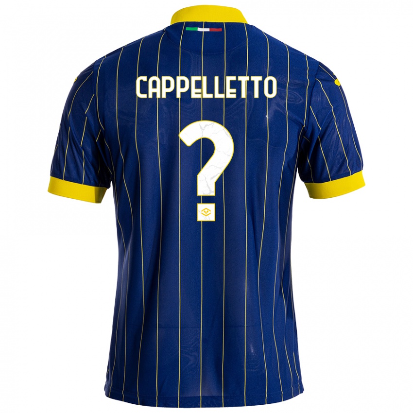 Niño Camiseta Bryan Cappelletto #0 Azul Amarillo 1ª Equipación 2024/25 La Camisa Perú