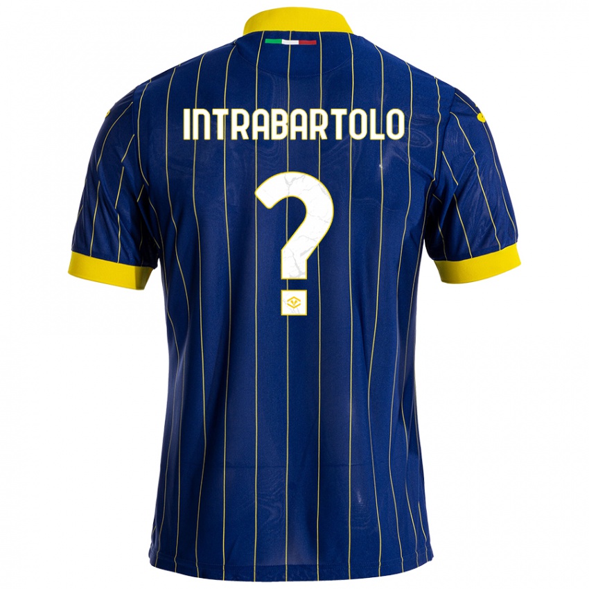 Niño Camiseta Denis Intrabartolo #0 Azul Amarillo 1ª Equipación 2024/25 La Camisa Perú