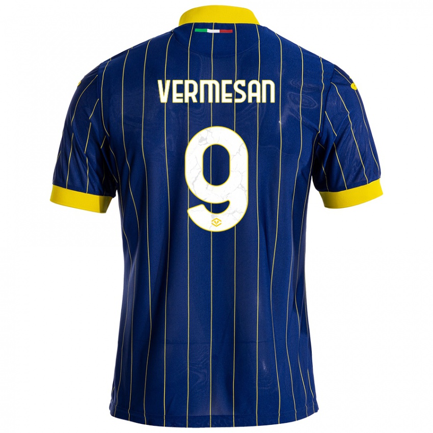 Niño Camiseta Ioan Vermesan #9 Azul Amarillo 1ª Equipación 2024/25 La Camisa Perú