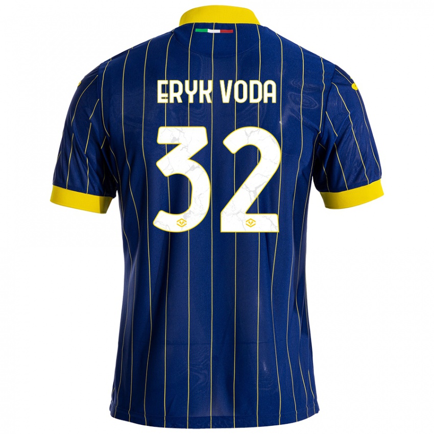 Niño Camiseta Andrei Eryk Voda #32 Azul Amarillo 1ª Equipación 2024/25 La Camisa Perú