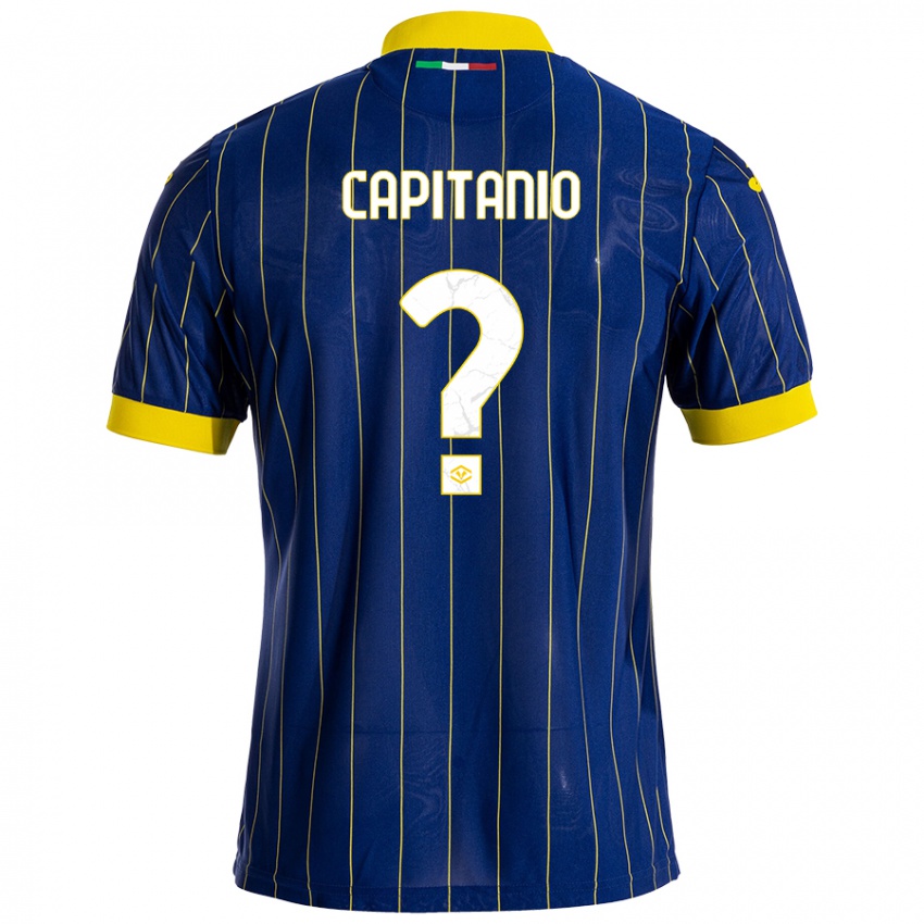 Niño Camiseta Alex Capitanio #0 Azul Amarillo 1ª Equipación 2024/25 La Camisa Perú