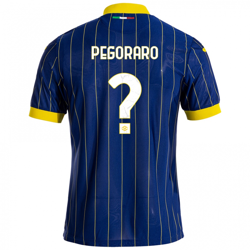 Niño Camiseta Leonardo Pegoraro #0 Azul Amarillo 1ª Equipación 2024/25 La Camisa Perú