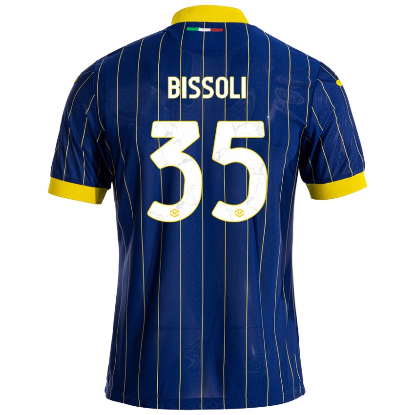 Niño Camiseta Noemí Bissoli #35 Azul Amarillo 1ª Equipación 2024/25 La Camisa Perú