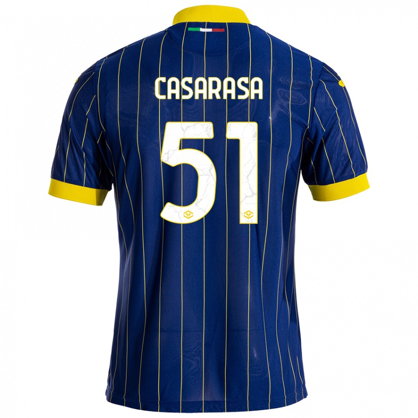 Niño Camiseta Asia Casarasa #51 Azul Amarillo 1ª Equipación 2024/25 La Camisa Perú