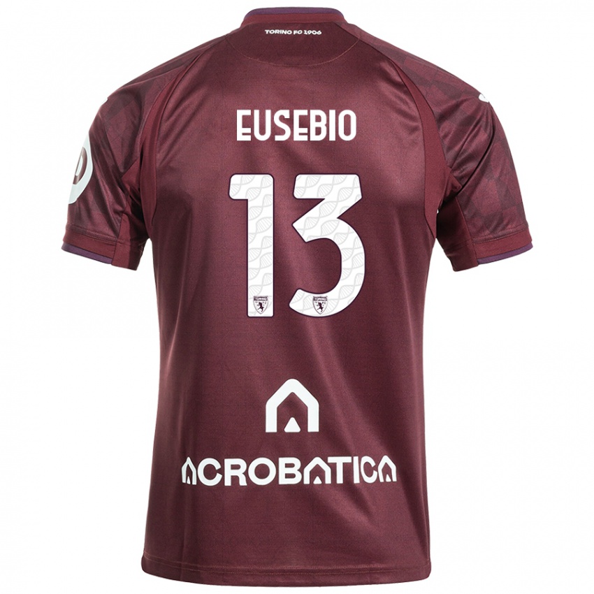 Niño Camiseta Chiara Eusebio #13 Granate Blanco 1ª Equipación 2024/25 La Camisa Perú