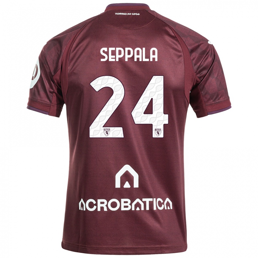 Niño Camiseta Rosa Lappi-Seppälä #24 Granate Blanco 1ª Equipación 2024/25 La Camisa Perú