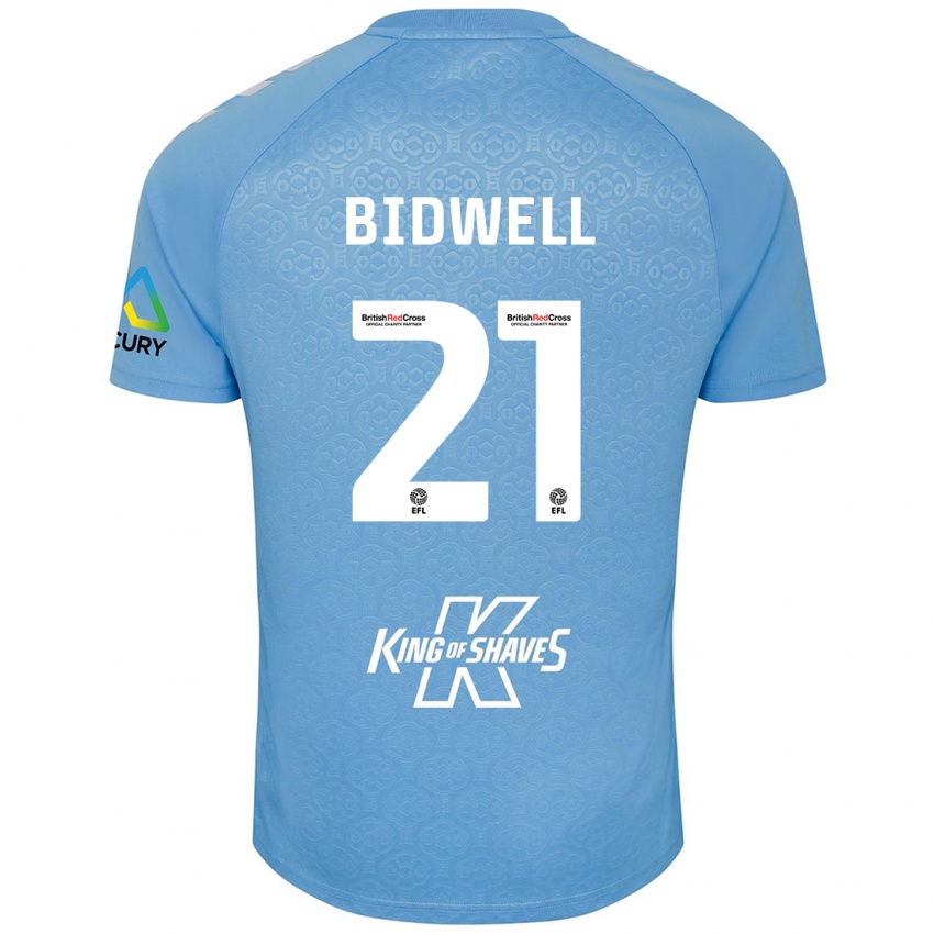 Niño Camiseta Jake Bidwell #21 Azul Blanco 1ª Equipación 2024/25 La Camisa Perú