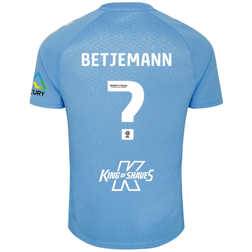 Niño Camiseta Elliot Betjemann #0 Azul Blanco 1ª Equipación 2024/25 La Camisa Perú