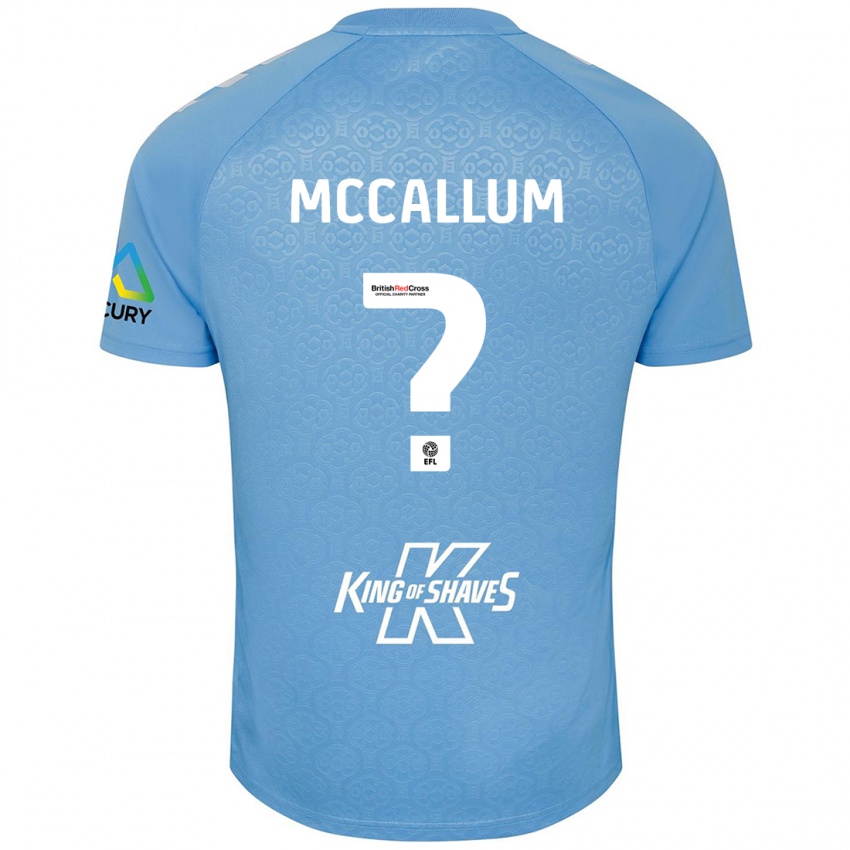 Niño Camiseta Joseph Mccallum #0 Azul Blanco 1ª Equipación 2024/25 La Camisa Perú