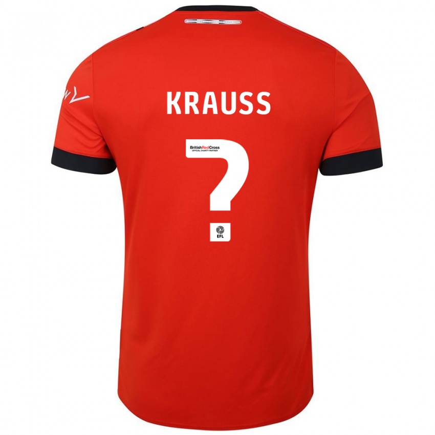 Niño Camiseta Tom Krauß #0 Naranja Negro 1ª Equipación 2024/25 La Camisa Perú