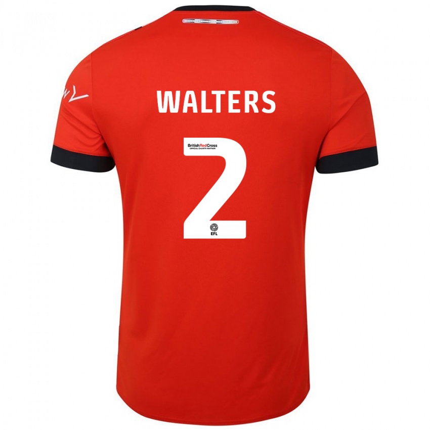 Niño Camiseta Reuell Walters #2 Naranja Negro 1ª Equipación 2024/25 La Camisa Perú