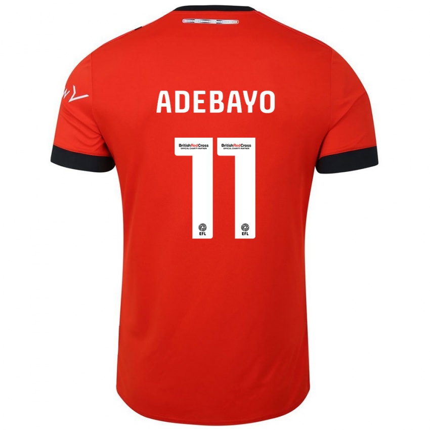 Niño Camiseta Elijah Adebayo #11 Naranja Negro 1ª Equipación 2024/25 La Camisa Perú