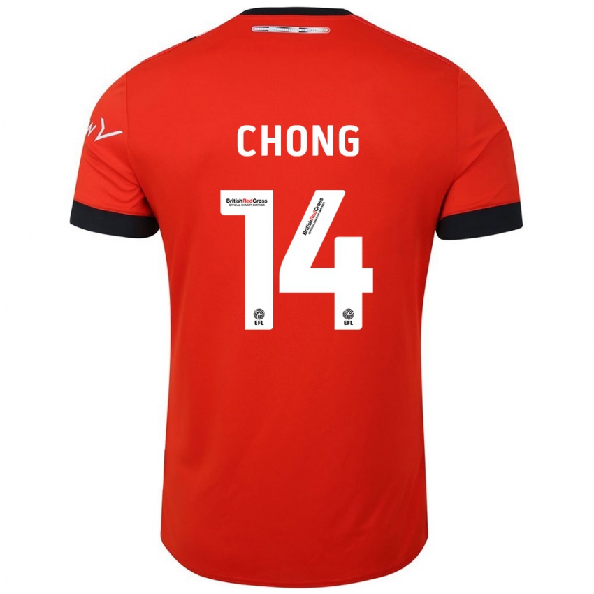 Niño Camiseta Tahith Chong #14 Naranja Negro 1ª Equipación 2024/25 La Camisa Perú