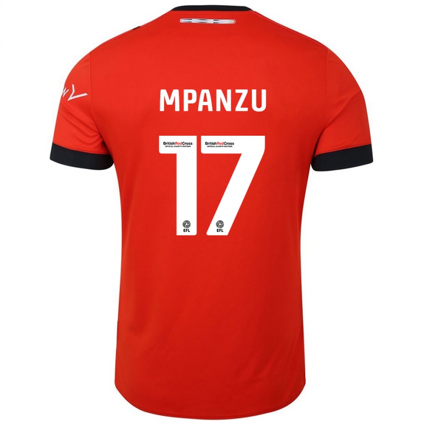 Niño Camiseta Pelly Ruddock Mpanzu #17 Naranja Negro 1ª Equipación 2024/25 La Camisa Perú