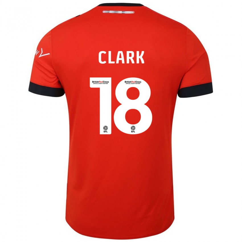 Niño Camiseta Jordan Clark #18 Naranja Negro 1ª Equipación 2024/25 La Camisa Perú