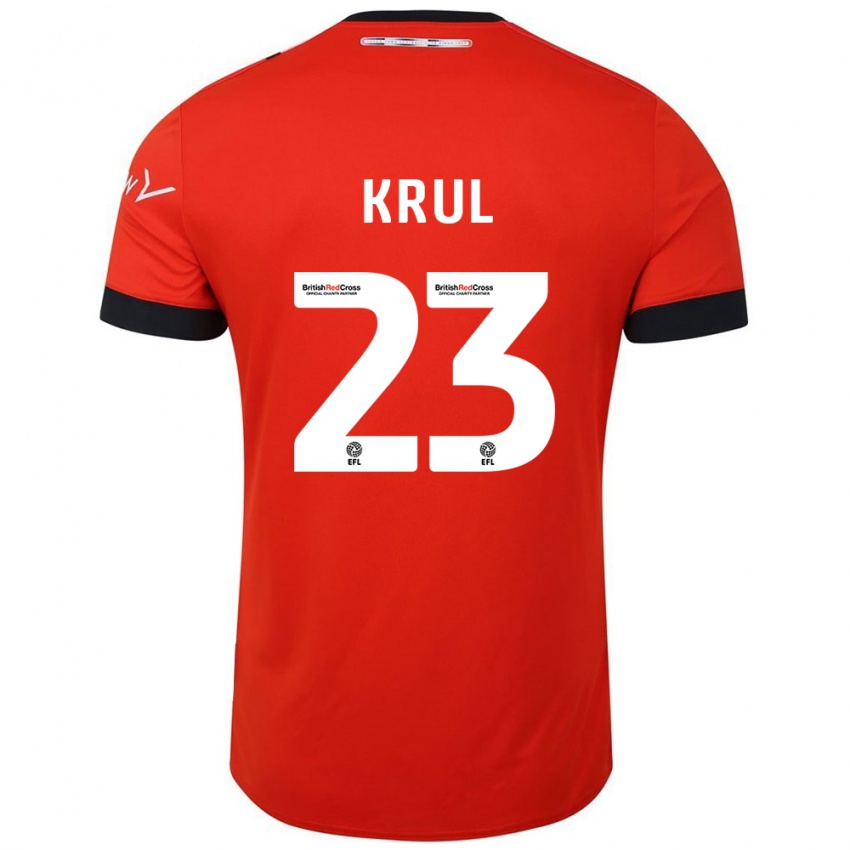 Niño Camiseta Tim Krul #23 Naranja Negro 1ª Equipación 2024/25 La Camisa Perú