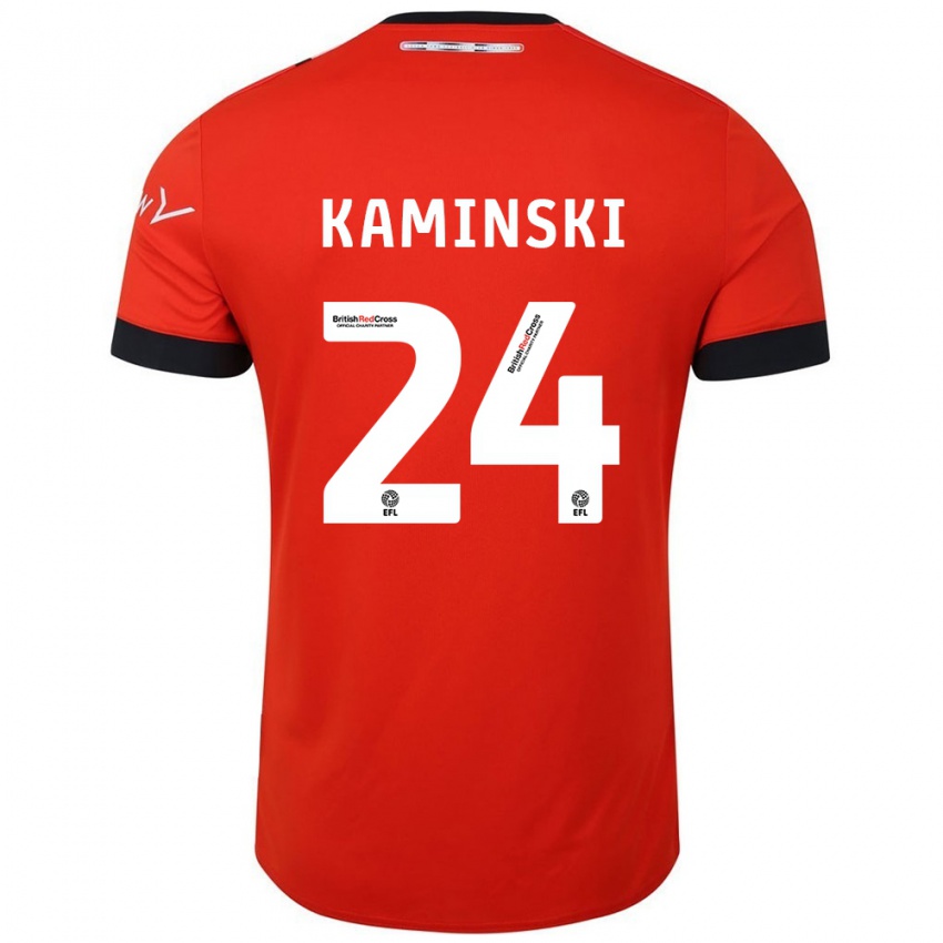 Niño Camiseta Thomas Kaminski #24 Naranja Negro 1ª Equipación 2024/25 La Camisa Perú