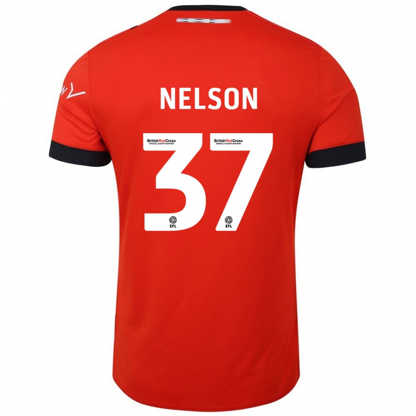 Niño Camiseta Zack Nelson #37 Naranja Negro 1ª Equipación 2024/25 La Camisa Perú