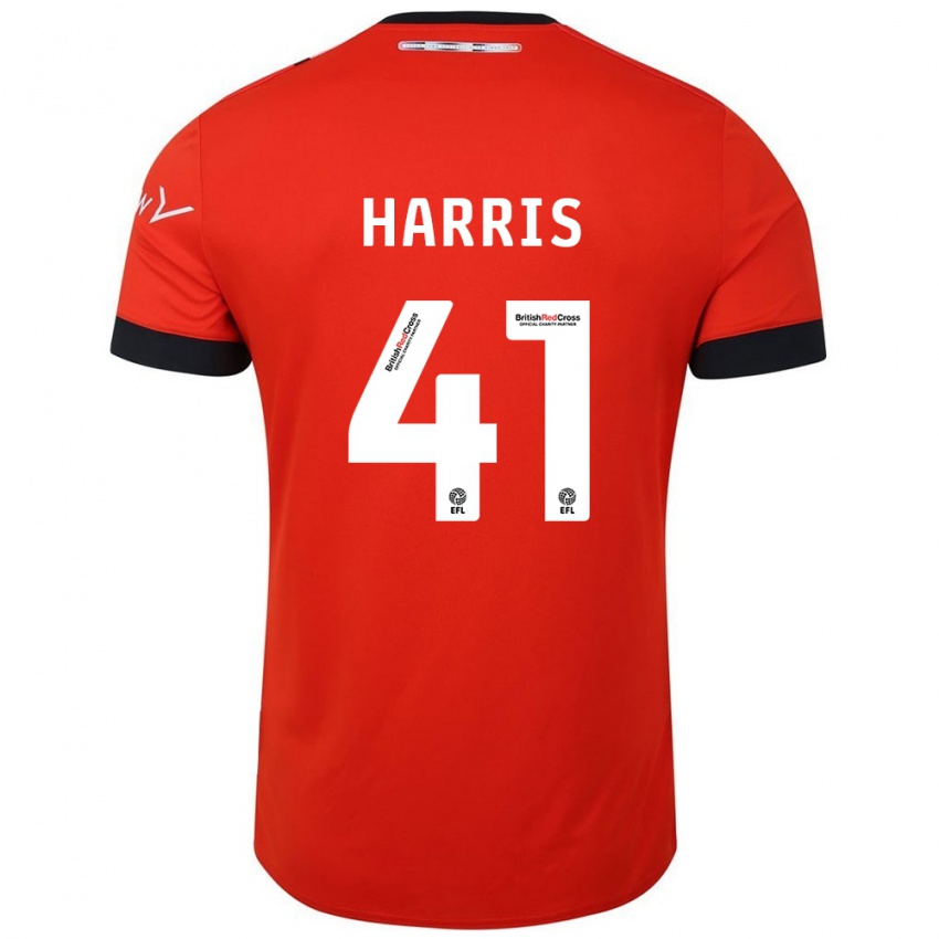 Niño Camiseta Taylan Harris #41 Naranja Negro 1ª Equipación 2024/25 La Camisa Perú