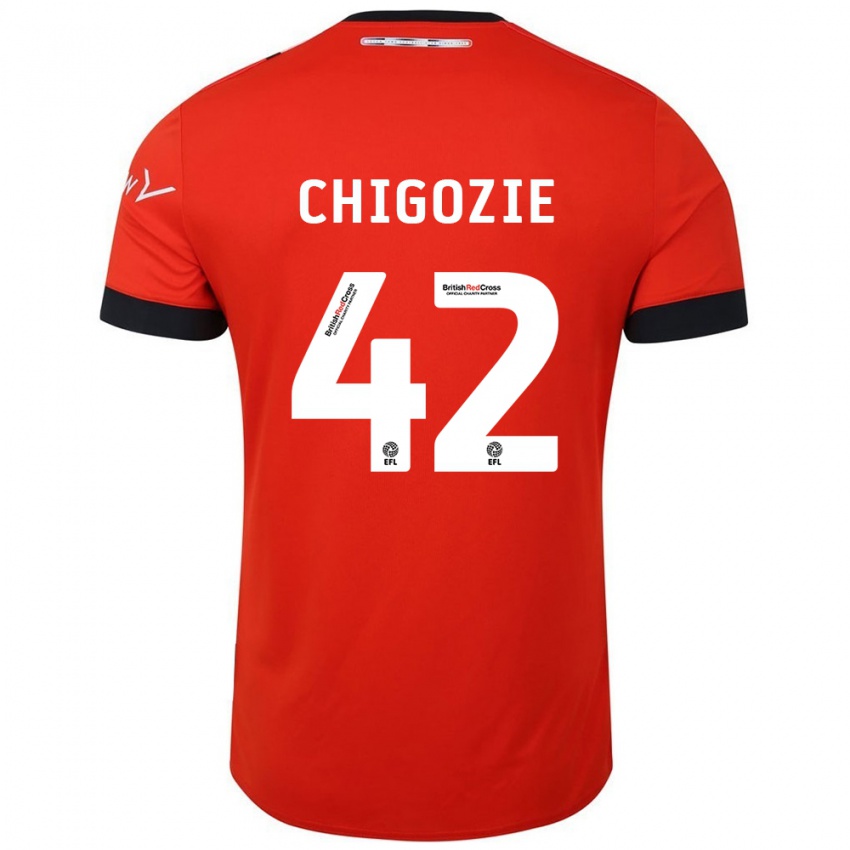 Niño Camiseta Christian Chigozie #42 Naranja Negro 1ª Equipación 2024/25 La Camisa Perú