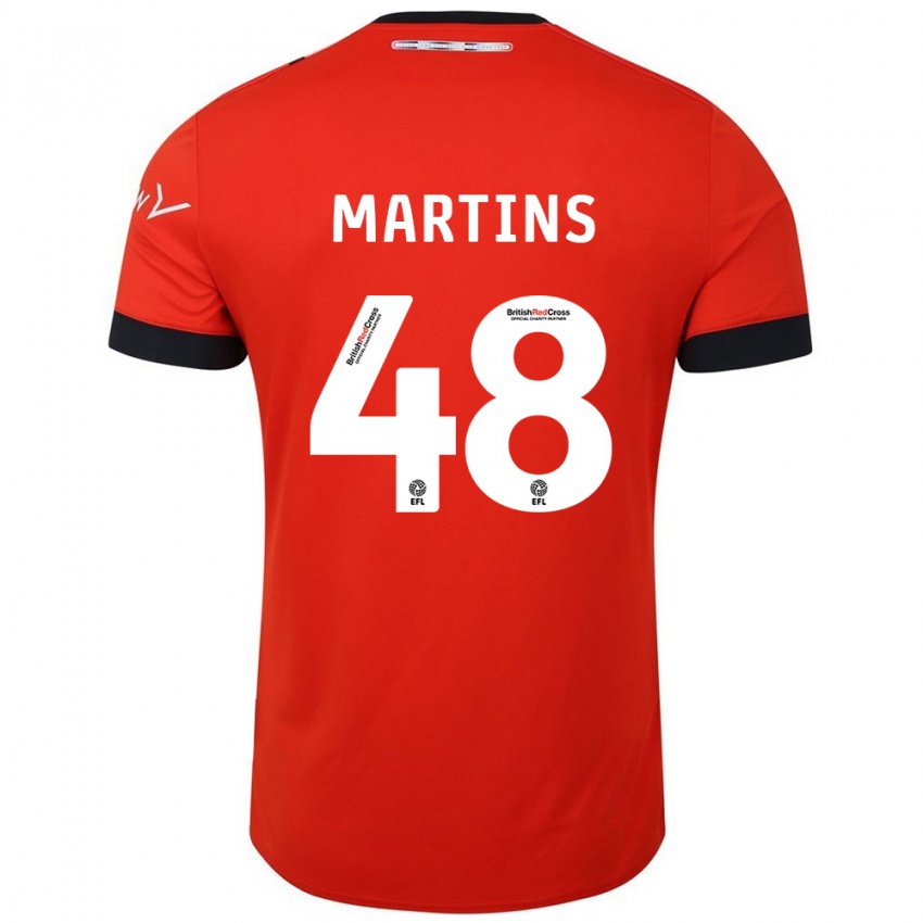 Niño Camiseta Dominic Dos Santos Martins #48 Naranja Negro 1ª Equipación 2024/25 La Camisa Perú