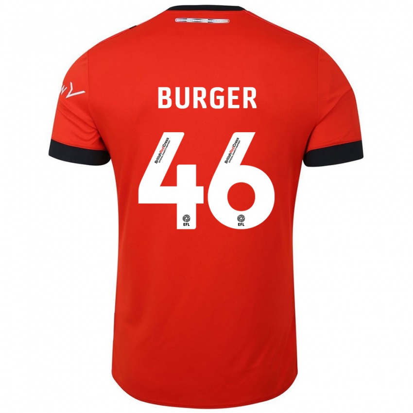 Niño Camiseta Jake Burger #46 Naranja Negro 1ª Equipación 2024/25 La Camisa Perú